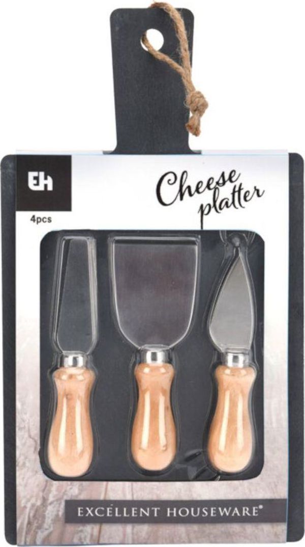 Πέτρινη επιφάνεια κοπής Excellent Houseware με μαχαίρι