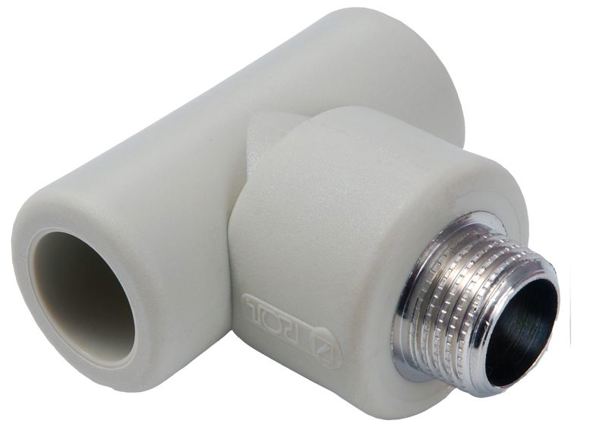 Detal-met Τριπλή Σύνδεση PP GZ 20mm x 1/2", Πολυπροπυλένιο, TGW20X1/2