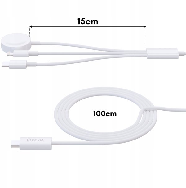 Devia cable EA520 3in1 USB-C - USB-C/Lightning/Apple Watch