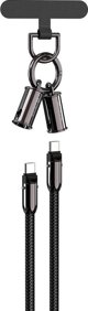Καλώδιο Devia 2σε1 Lanyard 60W USB-C - USB-C 1.2m