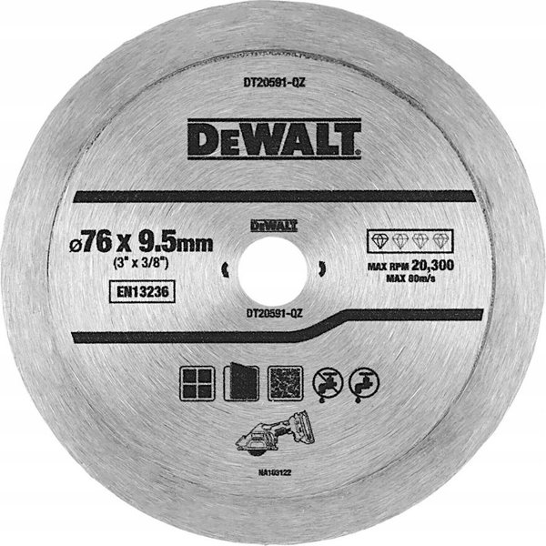 Dewalt διαμαντόδισκος 76x9.5