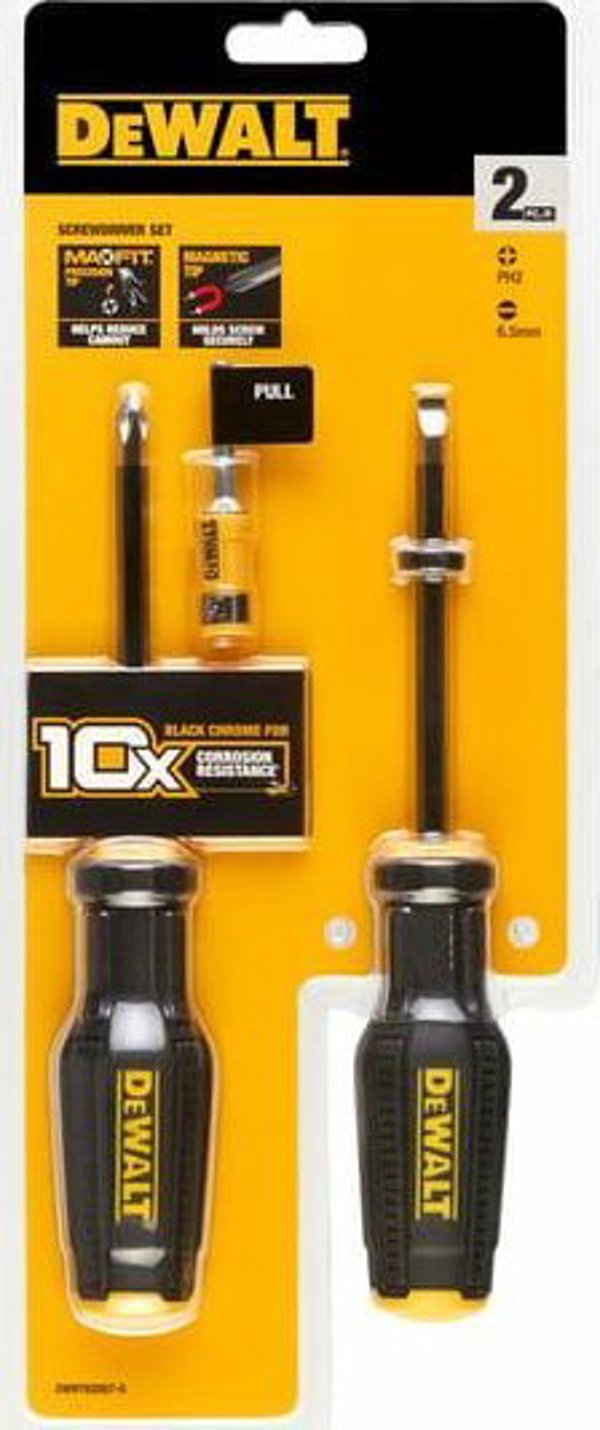 DeWalt Σετ Κατσαβίδια FullFit DWHT62057-0, 2 Τεμάχια