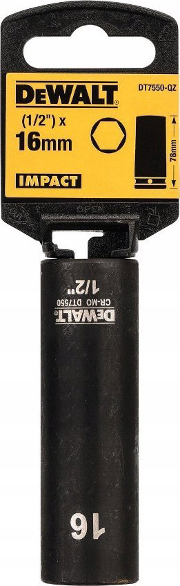 Dewalt υποδοχή 16mm 1/2c υποδοχή κρούσης βαθιά