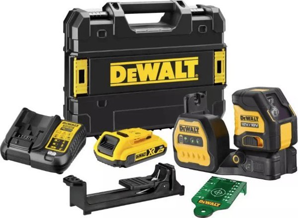 DeWALT DCE088D1G18 Αυτοαλφαδιαζόμενο Λέιζερ Διασταυρούμενων Γραμμών Πράσινης Δέσμης 12/18V με Μπαταρία 2.0Ah
