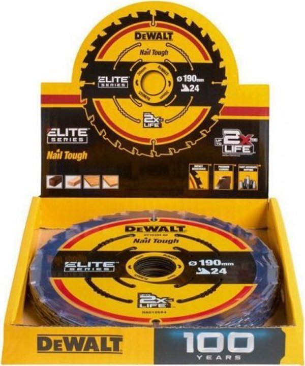 DeWalt Δισκοπρίονο Ξύλου Elite 190x30mm, 24 Δόντια - 1 Τεμάχιο