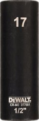 Dewalt υποδοχή 17mm 1/2c impact socket deep