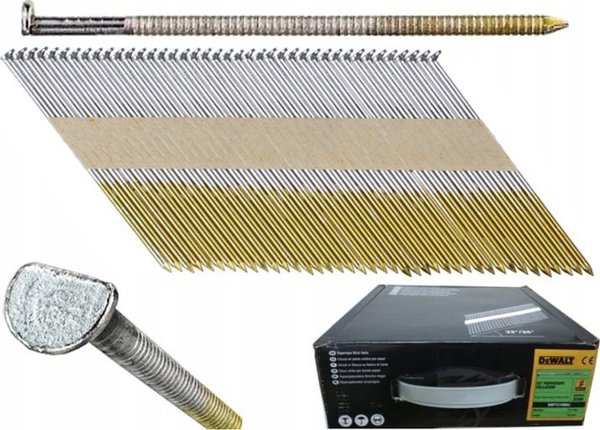 Dewalt μη γαλβανισμένα καρφιά, δακτυλιοειδή 34°| 2,8 x 50 mm (2