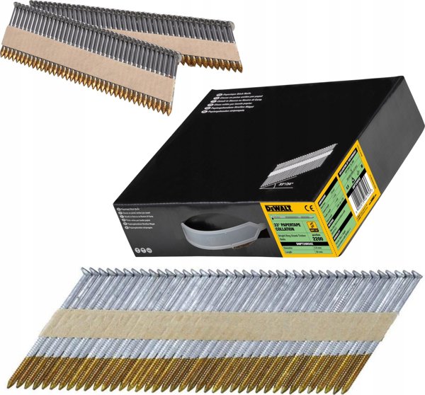 Dewalt μη γαλβανισμένα καρφιά, δακτυλιοειδή 34°| 2,8 x 50 mm (2