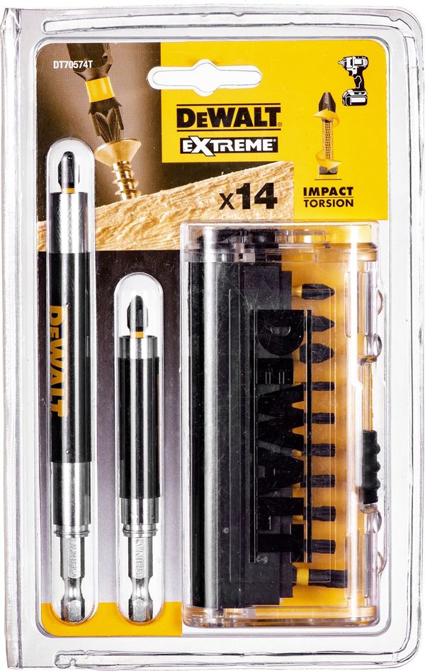 Σετ κρουστικών μπιτ 14 τεμαχίων DeWalt (DT70574T-QZ)