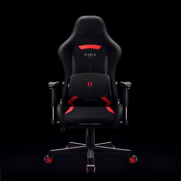 Diablo Chairs Μαξιλάρι Οσφυϊκής Στήριξης για Καρέκλα Diablo X-Starter, Μαύρο-Κόκκινο