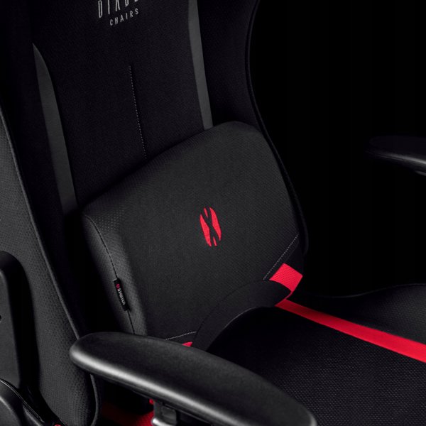 Diablo Chairs Μαξιλάρι Οσφυϊκής Στήριξης για Καρέκλα Diablo X-Starter, Μαύρο-Κόκκινο