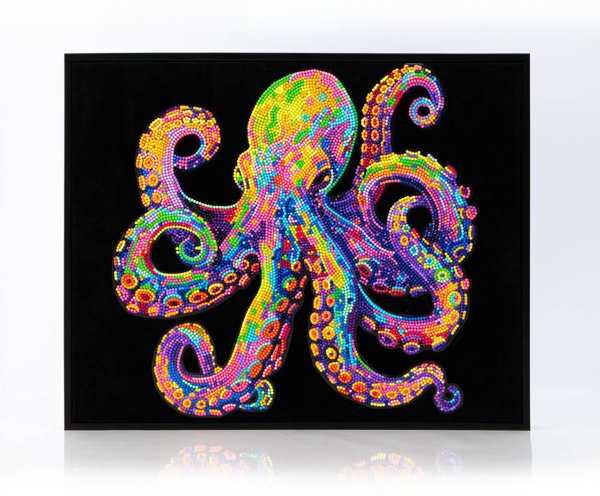Diamond Dotz Σετ Κεντήματος Diamond Painting Βελούδινο Νέον Χταπόδι για Ενήλικες