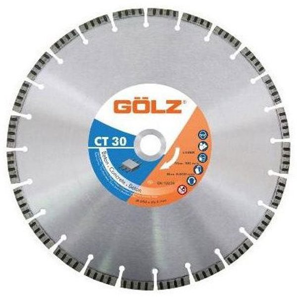 Δίσκος διαμαντιού για σκυρόδεμα GOLZ CT30 O700x25.4mm
