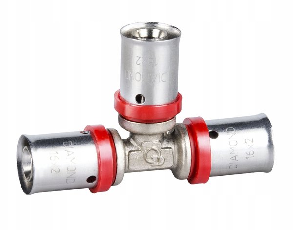Τρίοδη πρέσα Diamond PEX-AL-PEX από ορείχαλκο 16x20x16 FZZ-009.16X20X16.T-3