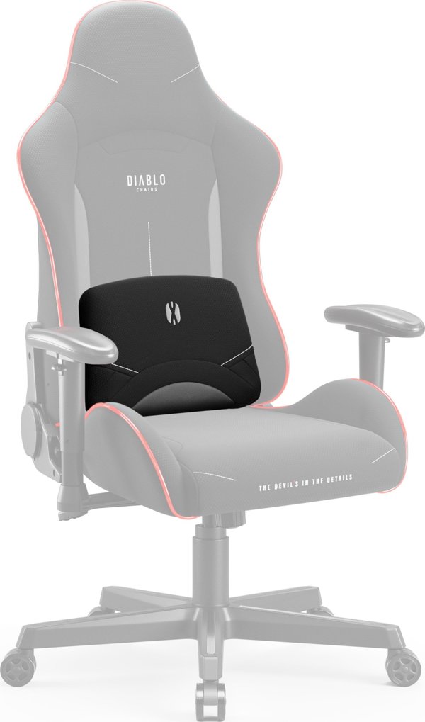 Diablo Μαξιλάρι Οσφυϊκής Στήριξης Diablo X-Starter, Μαύρο