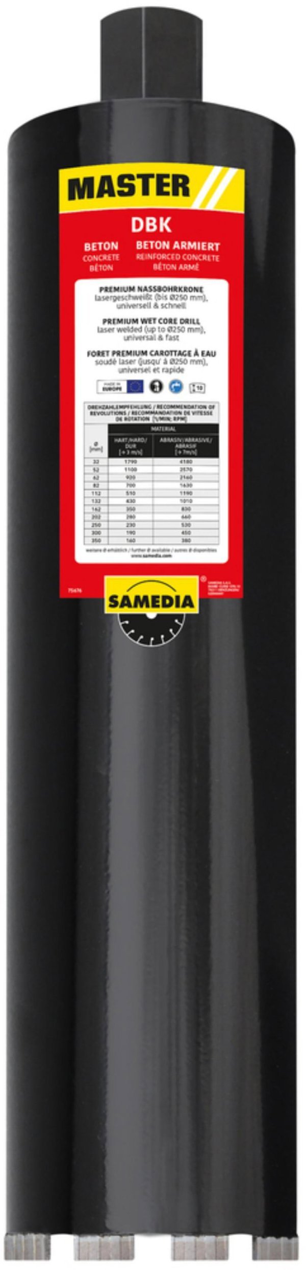 Διαμαντοκορώνα, DBK 112 x 450 mm, SAMEDIA