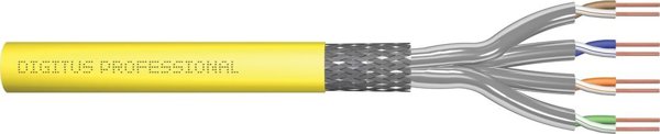 Digitus Καλώδιο Εγκατάστασης S/FTP Cat.7A, 1000 MHz, 10 GBit, LSZH, Κίτρινο, Dca, DK-1743-A-VH-5, 500m