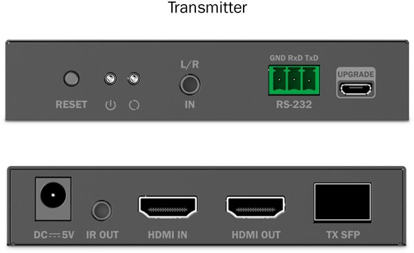 Digitus HDMI Extender Σετ, Fiber IP, 4K/60Hz, Μαύρο