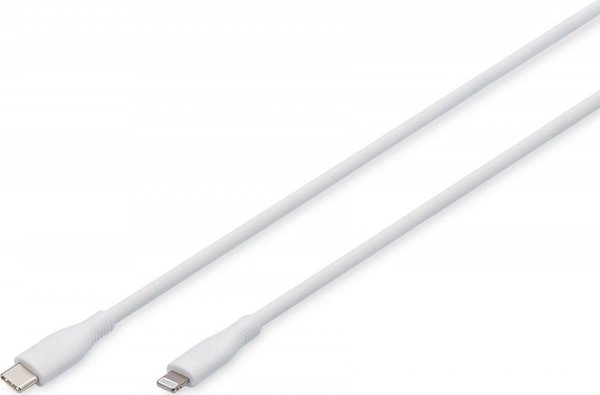 DIGIT Καλώδιο Φόρτισης USB-C σε Lightning, Σιλικόνης, 60W, 0.5m, Λευκό