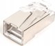 Digitus RJ45 (8P8C) βύσμα διέλευσης, κατηγορία 5e, θωρακισμένο, AWG 26-24, συσκευασία 100 τεμαχίων
