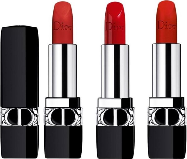 Dior DIOR Rouge Dior Κραγιόν Couture Χρώμα Φροντίδα Χειλιών Floral Μακράς Διάρκειας Επαναγεμιζόμενο 3,5g. 999 Satin PROMOCJA