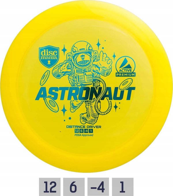 Discmania Discgolf DISCMANIA Distance Driver ASTRONAUT Active Premium Κίτρινο 12/6/-4/1