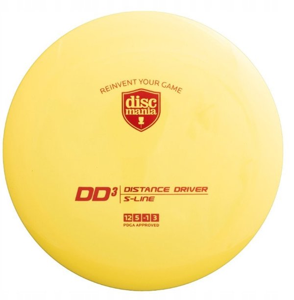 Discgolf disc DISCMANIA  Distance Driver S-LINE DD3 Yellow 12/5/-1/3