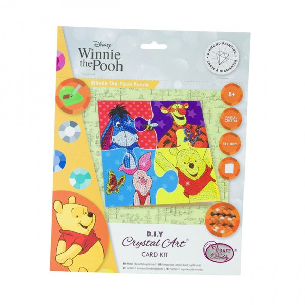 Κάρτα Τέχνης Κρυστάλλων DISNEY Winnie The Pooh Παζλ, 18 x 18 εκ.