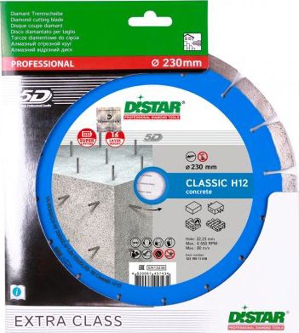 Διαμαντόδισκος Di-Star 1A1RSS/C3-W Classic H12, 232x2,4/1,6x12x22,23-16mm, Για Κοπή Δομικών Υλικών