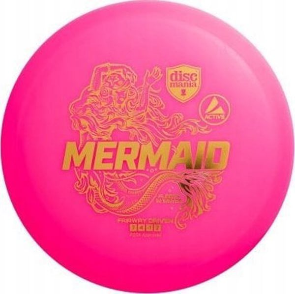 Ο δίσκος Discgolf της Discmania, Fairway Driver MERMAID επιπλέει στο νερό Ροζ 7/4/-1/2
