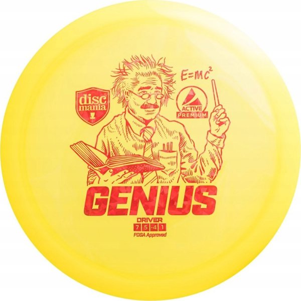 Δίσκος δισκογκόλφ Discmania Fairway Driver GENIUS Active Premium Κίτρινο
