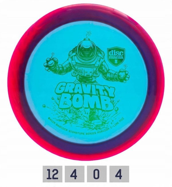 Discgolf DISCMANIA Distance Driver C-LINE PD2 Gravity Bomb Teal/Red 12/4/0/4