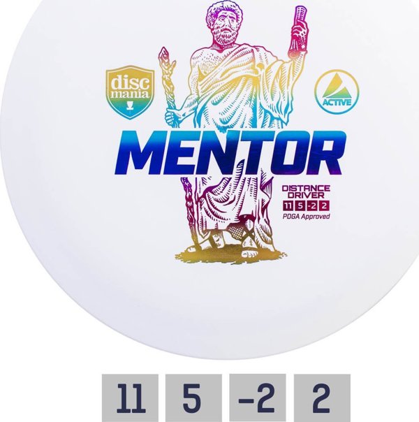 Discmania Discgolf DISCMANIA Distance Driver MENTOR Active White 11/5/-2/2