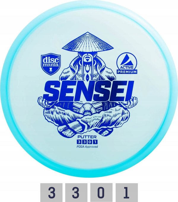 Discmania Μπλε δίσκος δισκογκόλφ Putter SENSEI Active Premium Μπλε