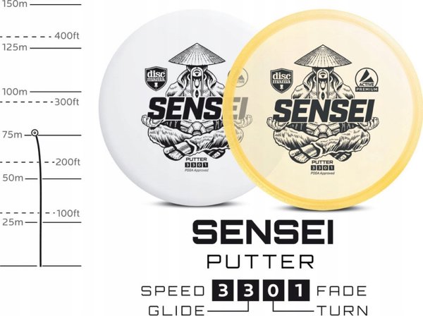 Discmania Ροζ Δίσκος Δισκογκόλφ Putter SENSEI Active Premium Ροζ