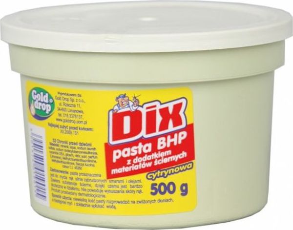 Dix Pasta BHP - Ενισχυμένη Πάστα Καθαρισμού Χεριών, 500g, Άρωμα Λεμόνι