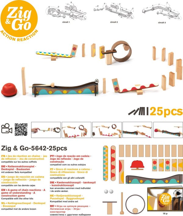 Djeco Σετ Zig & Go 25 κομμάτια Djeco