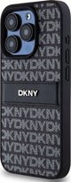 Case APPLE IPHONE 15 PRO DKNY Hardcase Leather Mono Stripe & Metal Logo (DKHCP15LPRTHSLK) black