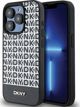 DKNY DKNY DKHMP15XPSOSPK iPhone 15 Pro Max 6.7" μαύρη σκληρή θήκη Δερμάτινο Τυπωμένο Σχέδιο Μεταλλικό Λογότυπο MagSafe