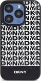 DKNY DKNY DKHMP15XPSOSPK iPhone 15 Pro Max 6.7" μαύρη σκληρή θήκη Δερμάτινο Τυπωμένο Σχέδιο Μεταλλικό Λογότυπο MagSafe