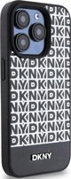 DKNY DKNY DKHMP15XPSOSPK iPhone 15 Pro Max 6.7" μαύρη σκληρή θήκη Δερμάτινο Τυπωμένο Σχέδιο Μεταλλικό Λογότυπο MagSafe