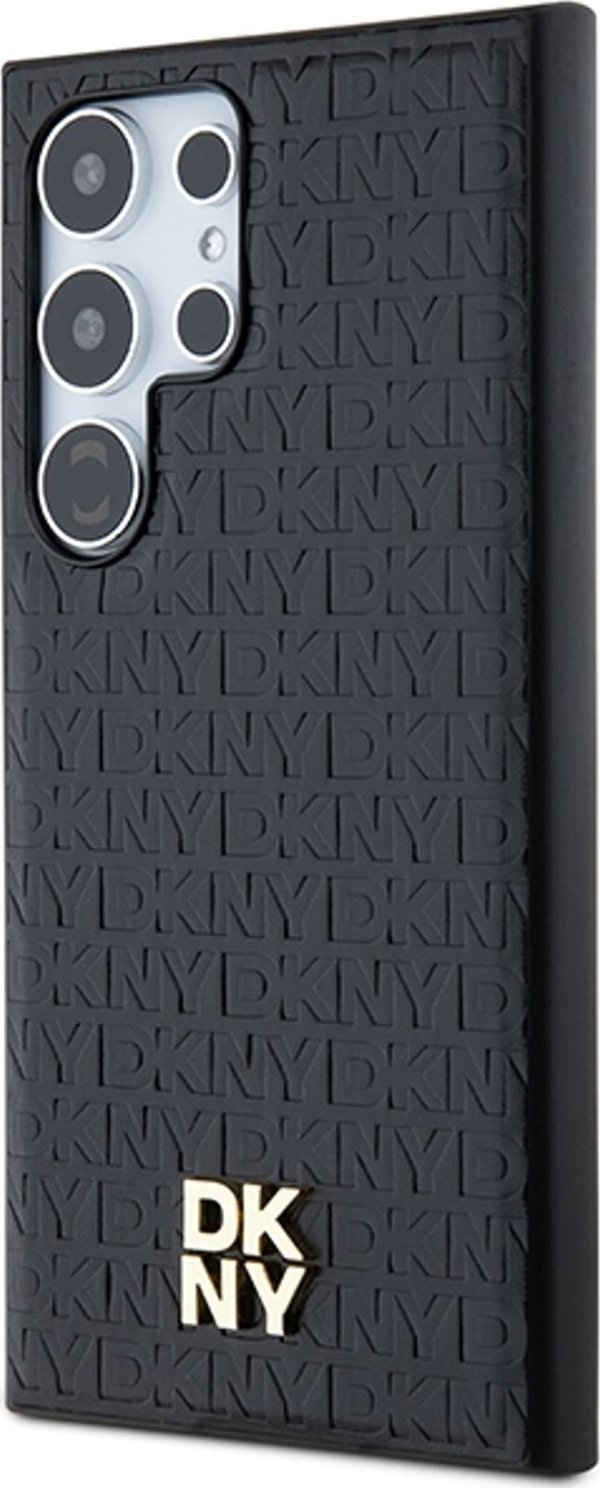 DKNY DKNY DKHMS24LPSHRPSK S24 Ultra S928 czarny/black hardcase Leather Pattern Metal Logo MagSafe