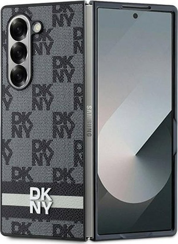 DKNY DKNY DKHCZFD6PCPTSSKZ Fold6 F956 czarny/black Chequered Pattern Printed Stripes