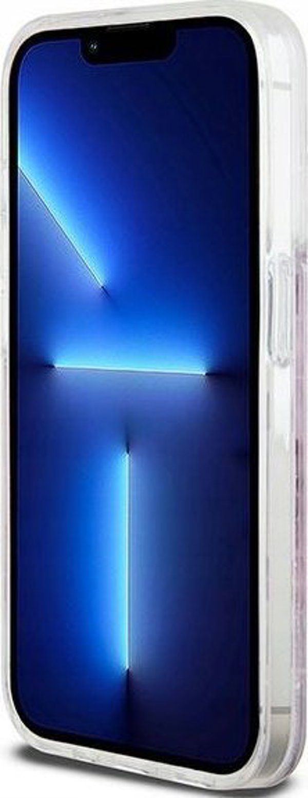 Θήκη DKNY για iPhone 15 Pro 6,1" DKHCP15LLCPEPP λευκή HC υγρές γκλίτερ με καρό σχέδιο 3666339271190