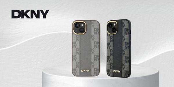 DKNY DKNY DKHMP15MPCPVSLE iPhone 15 Plus 6.7" σκληρή θήκη μπεζ/Beige με δερμάτινο καρό μοτίβο και MagSafe