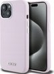 DKNY θήκη για iPhone 15 6,1" DKHMP15SSMCHLP ροζ HC Magsafe σιλικόνης με οριζόντιο μεταλλικό λογότυπο 3666339265854
