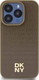 DKNY DKNY DKHMP15SPSHRPSW iPhone 15 / 14 / 13 6.1" καφέ σκληρή θήκη Δερμάτινο Σχέδιο Μεταλλικό Λογότυπο MagSafe