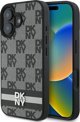 DKNY DKNY DKHCP16SPCPTSSK iPhone 16 6.1" 6.1" μαύρη σκληρή θήκη με καρό μοτίβο και τυπωμένες ρίγες