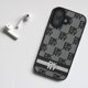 DKNY DKNY DKHCP16SPCPTSSK iPhone 16 6.1" 6.1" μαύρη σκληρή θήκη με καρό μοτίβο και τυπωμένες ρίγες