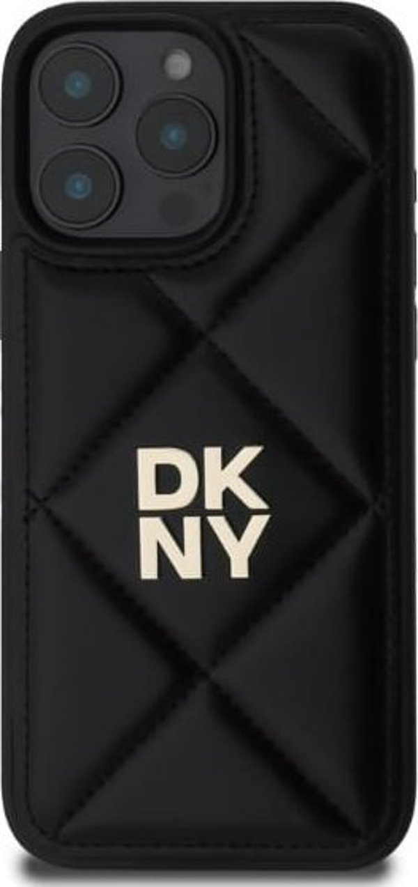 DKNY DKNY DKHCP16SPCPTSSK iPhone 16 6.1" 6.1" μαύρη σκληρή θήκη με καρό μοτίβο και τυπωμένες ρίγες